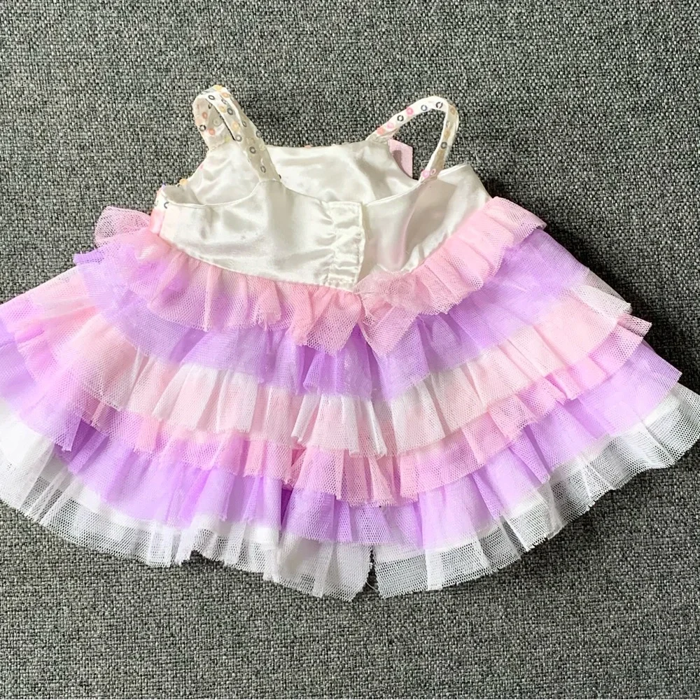 Hello Kitty by Sanrio Build a Bear Plush w/ Pastel Ruffle Dress No Bow